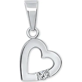 Přívěsek Brilio Silver Romantický přívěsek Srdce s krystalem 446 001 00367 04 + 2 měsíce na vrácení zboží