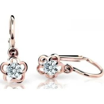 Náušnice Cutie Diamonds Kytičkové dětské náušnice z růžového zlata s brilianty DC1945-10-00-X-4 + 2 měsíce na vrácení zboží