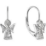 Evolution Group - Pavona Něžné stříbrné náušnice Andílek se zirkony 11543.1 + 2 měsíce na vrácení zboží