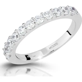 Prsten Modesi Třpytivý stříbrný prsten se zirkony M13087 60 mm + 2 měsíce na vrácení zboží