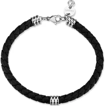 Náramek S'Agapõ Černý kožený náramek Nomad SNO12 + 2 měsíce na vrácení zboží