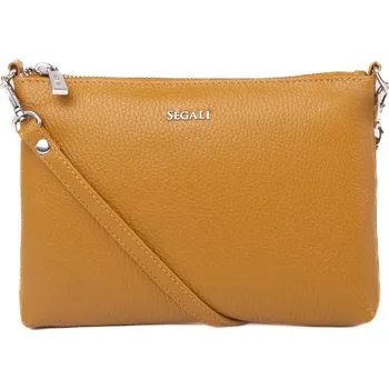 Kabelka SEGALI Dámská kožená crossbody kabelka A6C mostaza + 2 měsíce na vrácení zboží