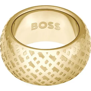 Šperk Hugo Boss Výrazný pozlacený prsten pro ženy 1580589 55 mm + 2 měsíce na vrácení zboží
