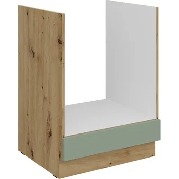 Kuchyňská skříňka LEMPERT Dolní skříňka pro vestavnou troubu ARIA 7 (60 cm) - Aquamarine / dub artisan