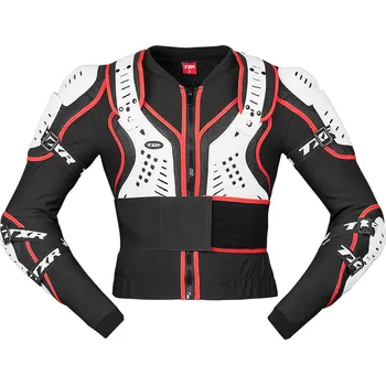 Motocyklový chránič TXR Detsky chránič tela Guard bielo-čierno-červený 2 (Chránič vo farebnej trojkombinácii pre deti, CE certifikované. Plastové chrániče hrudníka, chrbta, ramien, lakťov a kľúčnych kostí.)