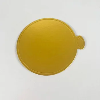 Jednorázové nádobí Podložka zlatá kulatá 100ks na minidezert 9cm - Cakesicq