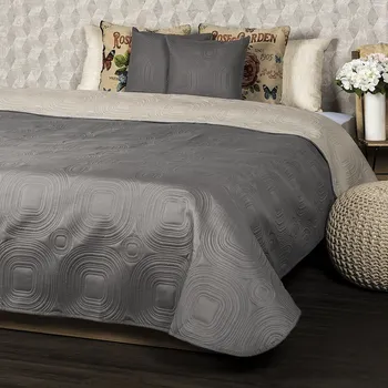 4Home Přehoz na postel Doubleface 220 x 240 cm hnědá/béžová