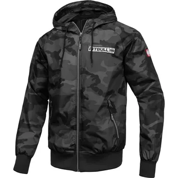 Pánská casual bunda Pitbull west coast Bunda Athletic Logo All Black Camo Tmavě šedá 3XL