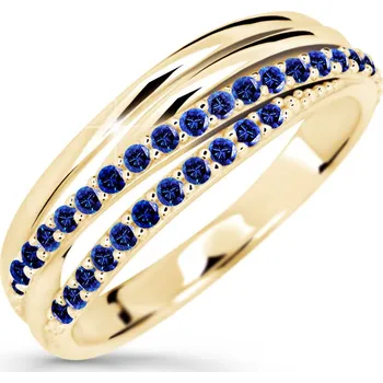 Prsten Cutie Diamonds Třpytivý prsten ze žlutého zlata se safíry DZ6716-3352-SF-X-1 61 mm + 2 měsíce na vrácení zboží