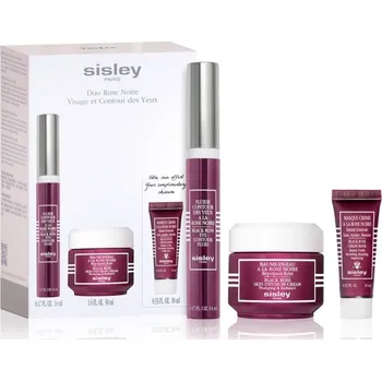 Kosmetická sada Sisley Duo Rose Noir Sisley Black Rose Skin Infusion Cream luxusní rozjasňující krém pro vyhlazení a zpevnění pleti proti vráskám 50 ml + Sisley Black Rose Eye Contour Fluid rozjasňující protivráskový fluid na oční okolí s revitalizačním účinkem 14 ml + S