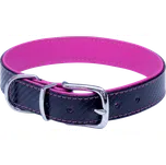 Kožený obojek BaF Carbon 66cm fuchsiový