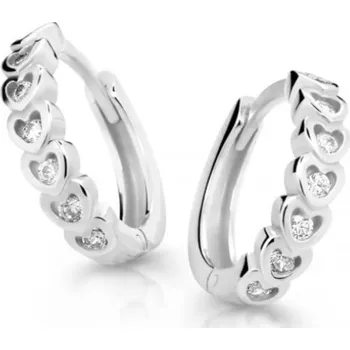 Náušnice Cutie Diamonds Dětské kruhové náušnice z bílého zlata s brilianty C3341-10-10-X-2-D + 2 měsíce na vrácení zboží