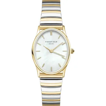 Módní doplněk Rosefield The Oval White MOP Half-Moon Steel Duotone OVWDSG-OV17 + 2 měsíce na vrácení zboží