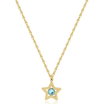 Módní doplněk S'Agapõ Slušivý pozlacený náhrdelník Hvězdička Lucky Light SKT38 + 2 měsíce na vrácení zboží