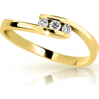 Prsten Cutie Jewellery Něžný prsten ze žlutého zlata se zirkonem Z6869-2072-10-X-1 66 mm + 2 měsíce na vrácení zboží