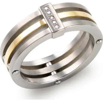 Prsten Boccia Titanium Pozlacený titanový prsten s diamanty 0126-02 52 mm + 2 měsíce na vrácení zboží
