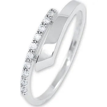 Prsten Soliter Něžný dámský prsten z bílého zlata s krystaly 229 001 00857 07 58 mm + 2 měsíce na vrácení zboží
