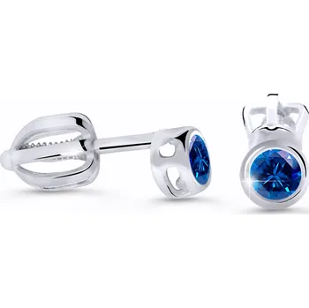 Náušnice Cutie Diamonds Drobné náušnice z bílého zlata se safíry DZ62231-30-SF-X-2 + 2 měsíce na vrácení zboží