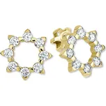 Brilio Zlaté sluníčkové náušnice s krystaly 745 239 001 00887 0000000 + 2 měsíce na vrácení zboží