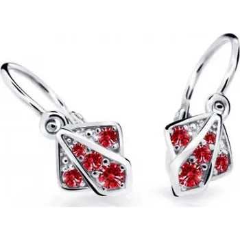 Náušnice Cutie Jewellery Dětské náušnice z bílého zlata C2241-10-X-2 červená + 2 měsíce na vrácení zboží