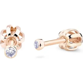 Náušnice Cutie Jewellery Drobné pecičky se zirkony ze zlata Z3032-30-10-X-4 + 2 měsíce na vrácení zboží