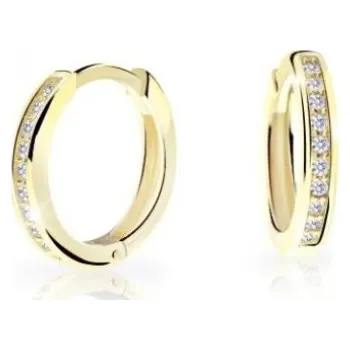 Náušnice Cutie Diamonds Dětské kruhové náušnice ze žlutého zlata s brilianty C3343-10-10-X-1-D + 2 měsíce na vrácení zboží