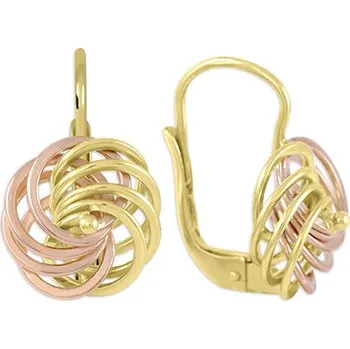 Náušnice Soliter Originální bicolor náušnice ze zlata 231 001 00637 + 2 měsíce na vrácení zboží