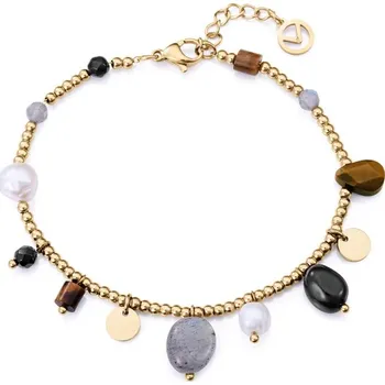 Náramek Viceroy Pozlacený korálkový náramek s přívěsky Chic 14200P01012 + 2 měsíce na vrácení zboží