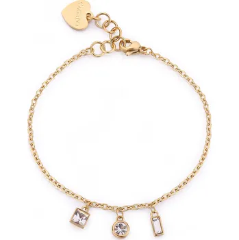 Náramek S'Agapõ Něžný pozlacený náramek s krystaly Luce SCE26 + 2 měsíce na vrácení zboží