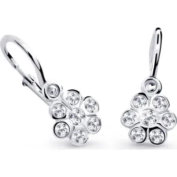 Náušnice Cutie Diamonds Třpytivé dětské náušnice z bílého zlata s brilianty DC1737-10-00-X-2 + 2 měsíce na vrácení zboží