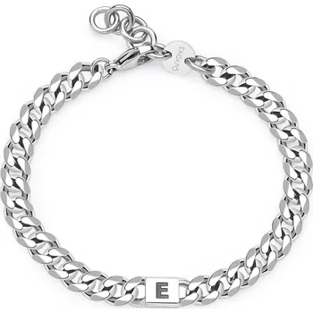 Náramek S'Agapõ Pánský ocelový náramek s písmenem E Monogram SMG15 + 2 měsíce na vrácení zboží