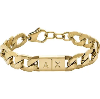 Náramek Armani Exchange Nadčasový pánský pozlacený náramek AXG0078710 + 2 měsíce na vrácení zboží