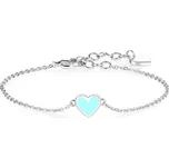 S'Agapõ Ocelový náramek se srdíčkem Click SCK12 + 2 měsíce na vrácení zboží