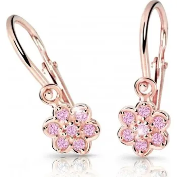 Náušnice Cutie Jewellery Dětské náušnice z růžového zlata C2746-10-X-4 růžová + 2 měsíce na vrácení zboží