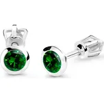 Cutie Diamonds Elegantní náušnice z bílého zlata se smaragdy DZ8003-30-SM-X-2 + 2 měsíce na vrácení zboží