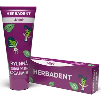 zubní pasta Herbai HERBADENT JUNIOR Bylinná zubní pasta SPEARMINT 75 g s krabičkou expirace 30.4.2026 Bylinná zubní pasta pro děti od 7 let s osvěžující příchutí spearmintu