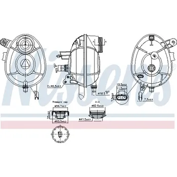 Chladič motoru Vyrovnávací nádoba chladící kapaliny NISSENS 996201