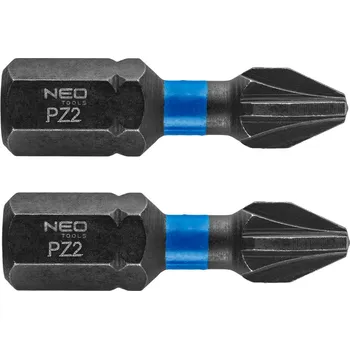 Dílna NEO TOOLS Rázové bity PZ2 x 25 mm, 2 ks