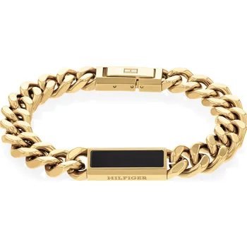 Šperk Tommy Hilfiger Nadčasový pozlacený náramek s onyxem 2790539 + 2 měsíce na vrácení zboží