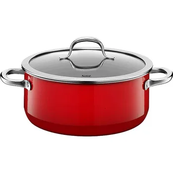 Hrnec Kastrol 24 cm Passion Colours Red - Silit (Hrnec nízký Passion Red 24 cm - Silit-WMF Group)