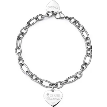 Náramek S'Agapõ Ocelový náramek Grazie Mama Be My Family SBY015 + 2 měsíce na vrácení zboží