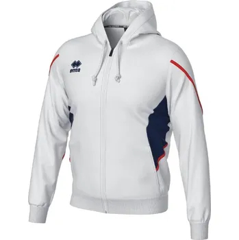Pánská mikina ERREA mikina s kapucí CLANCY BARVA: bílá - tmavě modrá - červená, Velikost: M