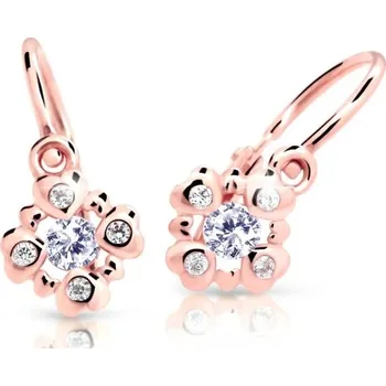 Náušnice Cutie Diamonds Blyštivé dětské náušnice z růžového zlata s diamanty C2253-10-10-X-4-D + 2 měsíce na vrácení zboží