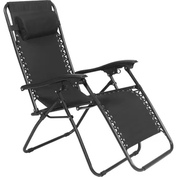 Křeslo Polohovatelné zahradní křeslo Hannover, černé