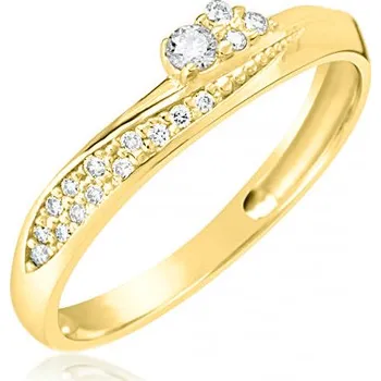 Prsten Cutie Diamonds Blyštivý prsten ze žlutého zlata s diamanty DZ6907-2862-10-X-1 66 mm + 2 měsíce na vrácení zboží