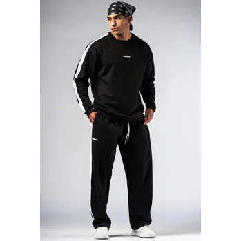 NEBBIA Relaxed fit tepláky POWER černé L