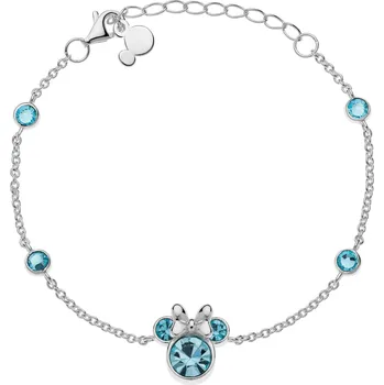 Módní doplněk Disney Stříbrný náramek Minnie Mouse s krystaly BS00062SRQL-55.CS + 2 měsíce na vrácení zboží