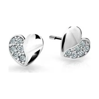 Náušnice Cutie Jewellery Dětské náušnice z bílého zlata C2160-30-X-2 bílá + 2 měsíce na vrácení zboží