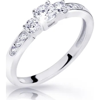 Prsten Cutie Jewellery Půvabný prsten z bílého zlata se zirkony Z6806–2360-10-X-2 52 mm + 2 měsíce na vrácení zboží