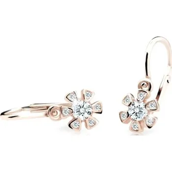 Náušnice Cutie Diamonds Dětské náušnice z růžového zlata s brilianty DC2156-10-00-X-4 + 2 měsíce na vrácení zboží